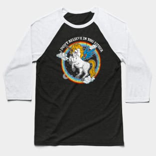 Unicorn You Gotta Believe Baseball T-Shirt